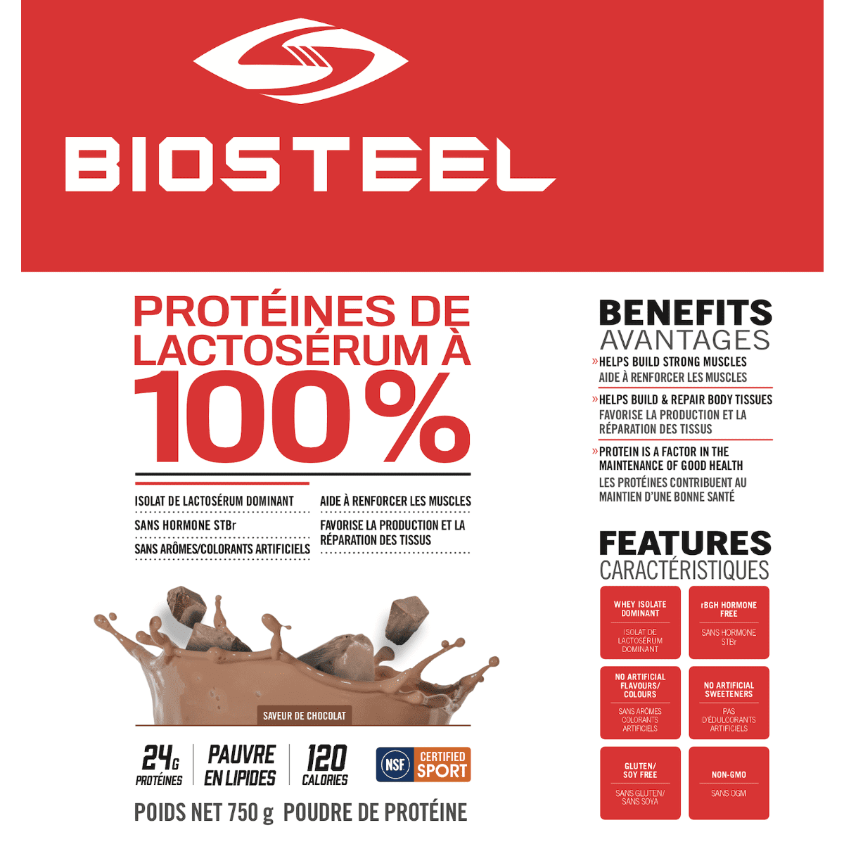 100% Whey Protein Chocolate  BioSteel Sports Nutrition Inc.