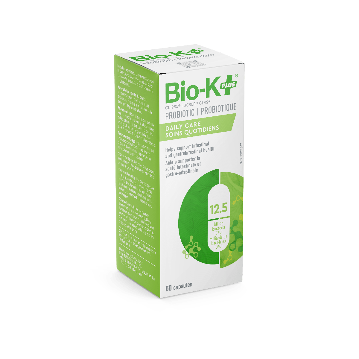 Probiotics Daily Care 12.5B  Bio-K+ 60 caps