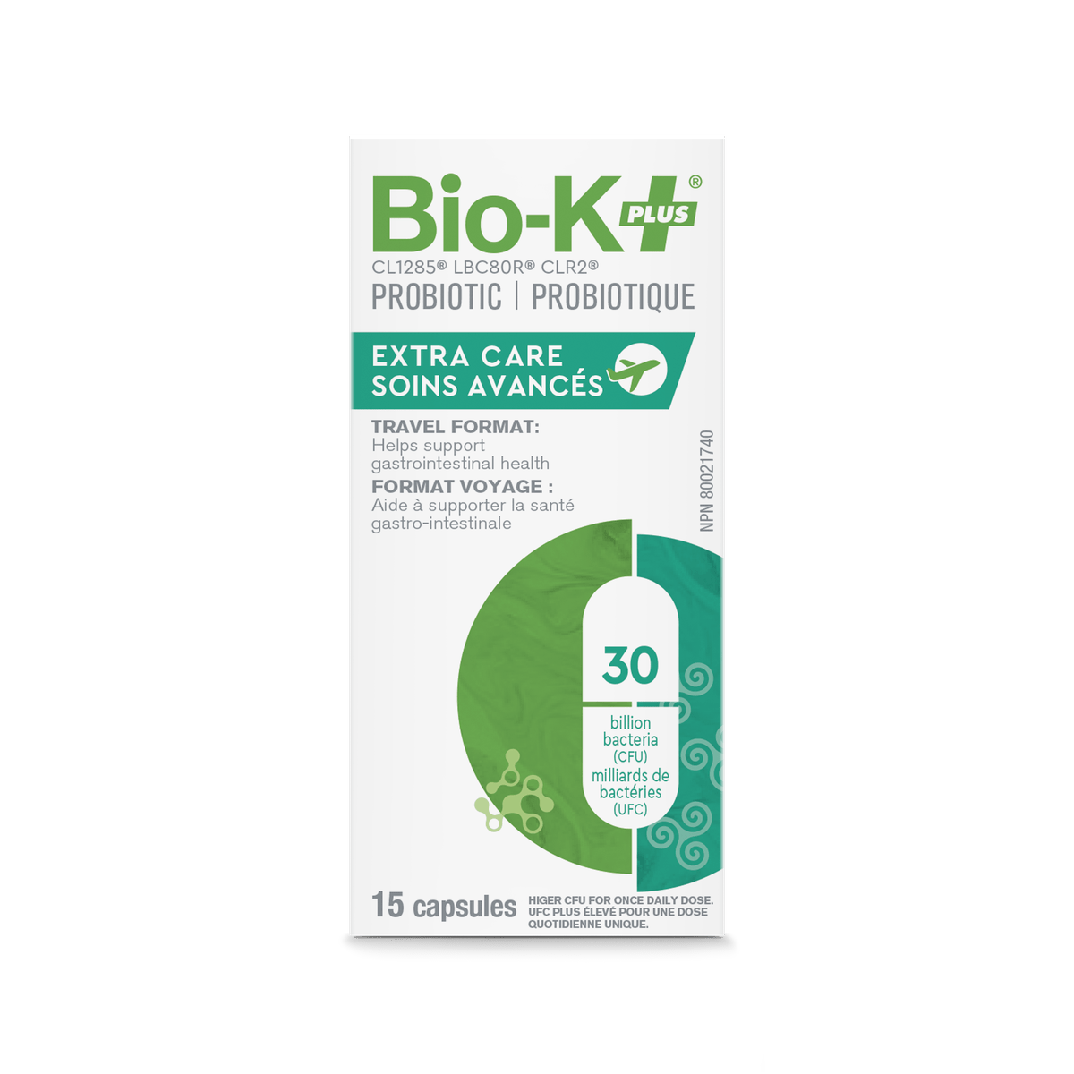 Probiotics Extra Care, Travel Format 30B  Bio-K+