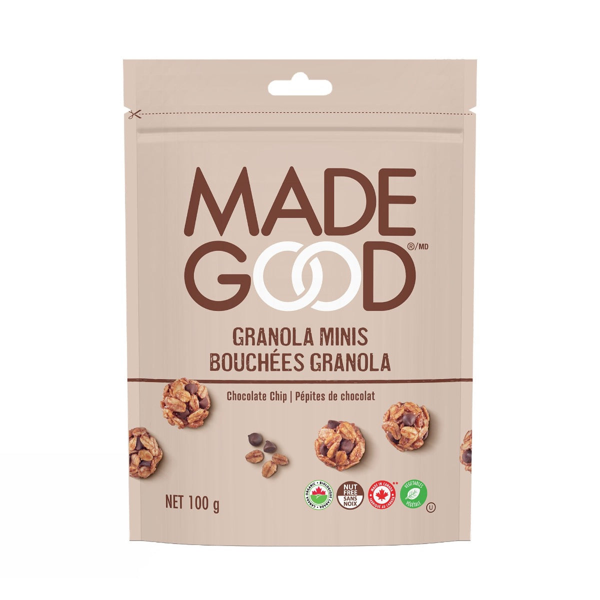 Chocolate Chip Granola Minis Pouch Made Good