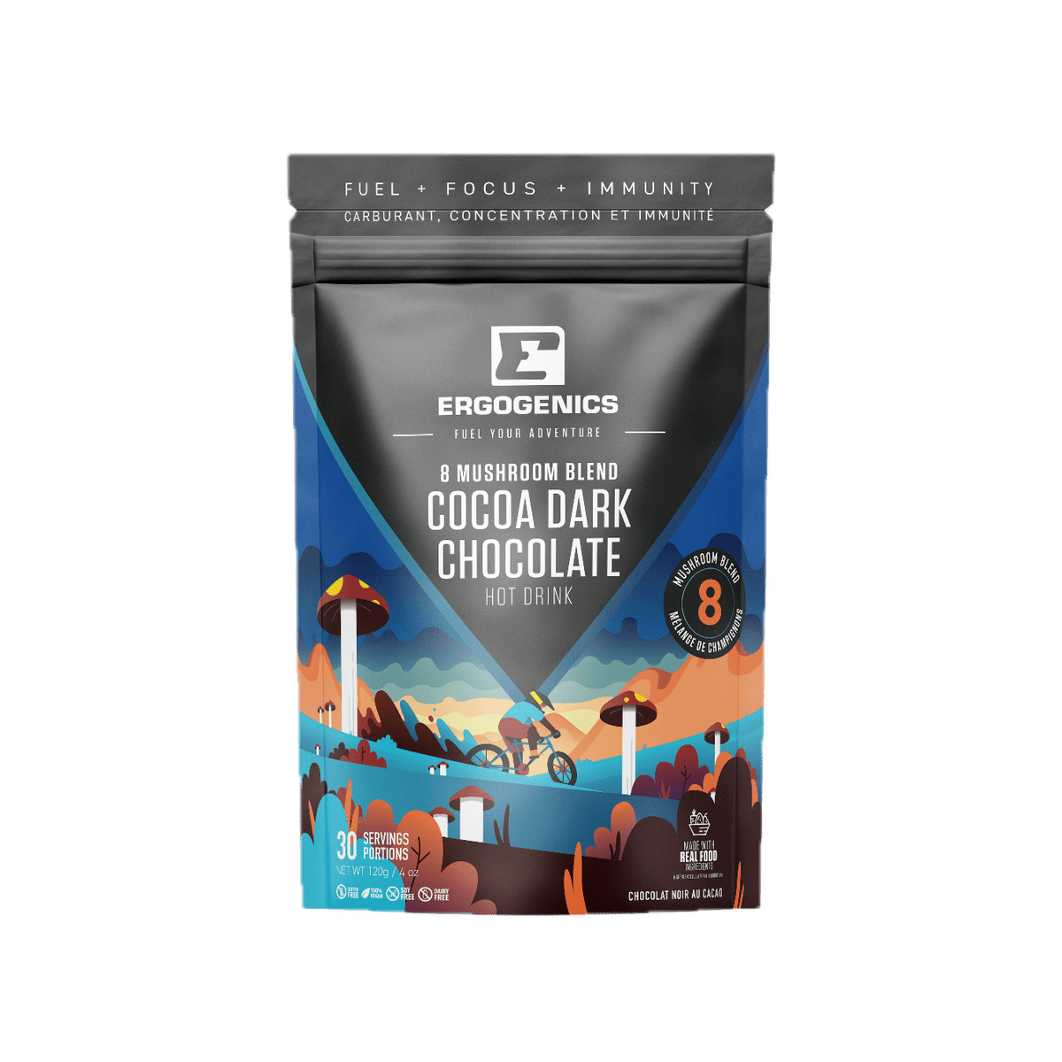 8 Mushroom Blend Hot Chocolate  Ergogenics Nutrition