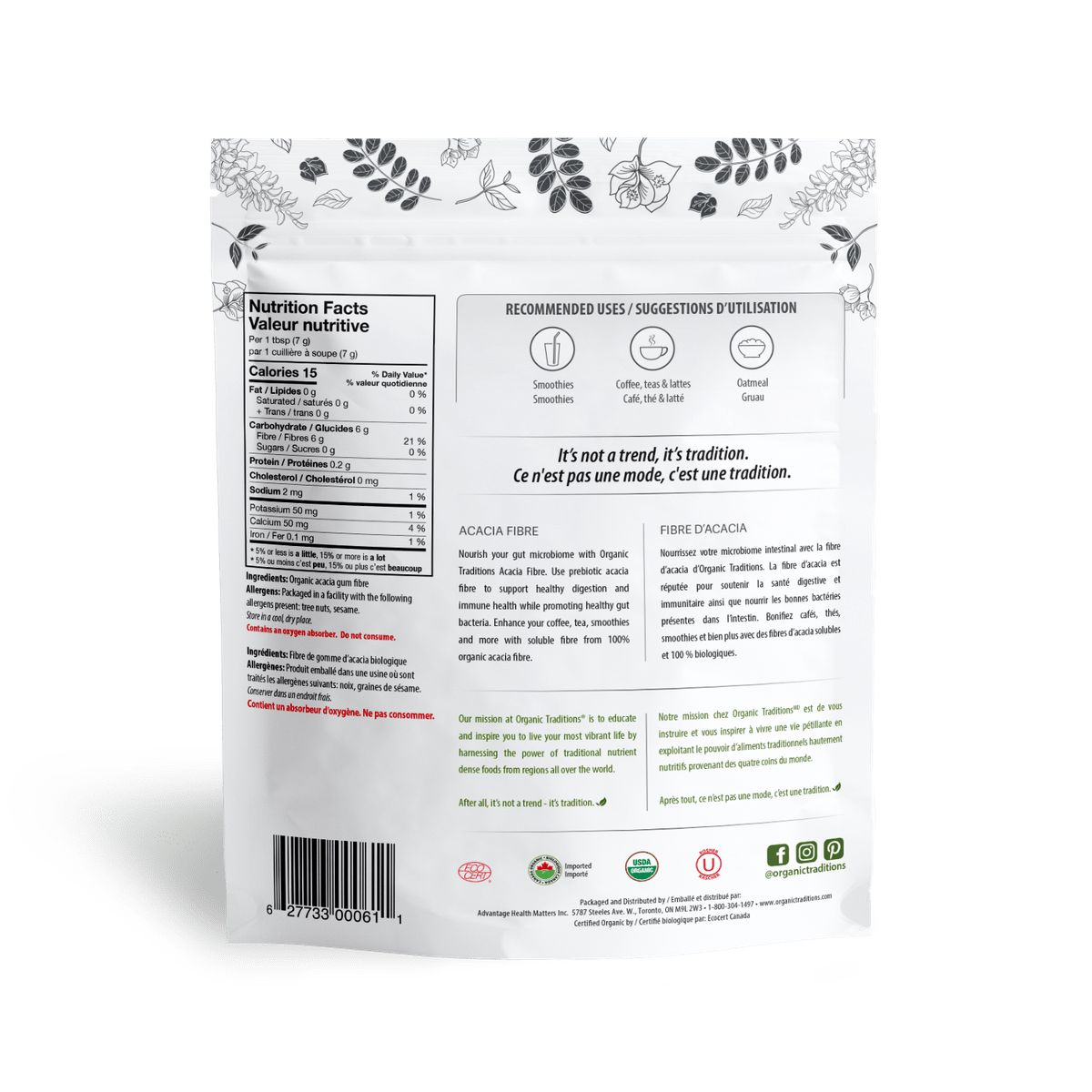 Acacia Fibre  Organic traditions