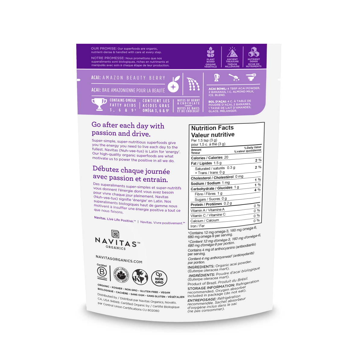 Acai Powder  Navitas Organics