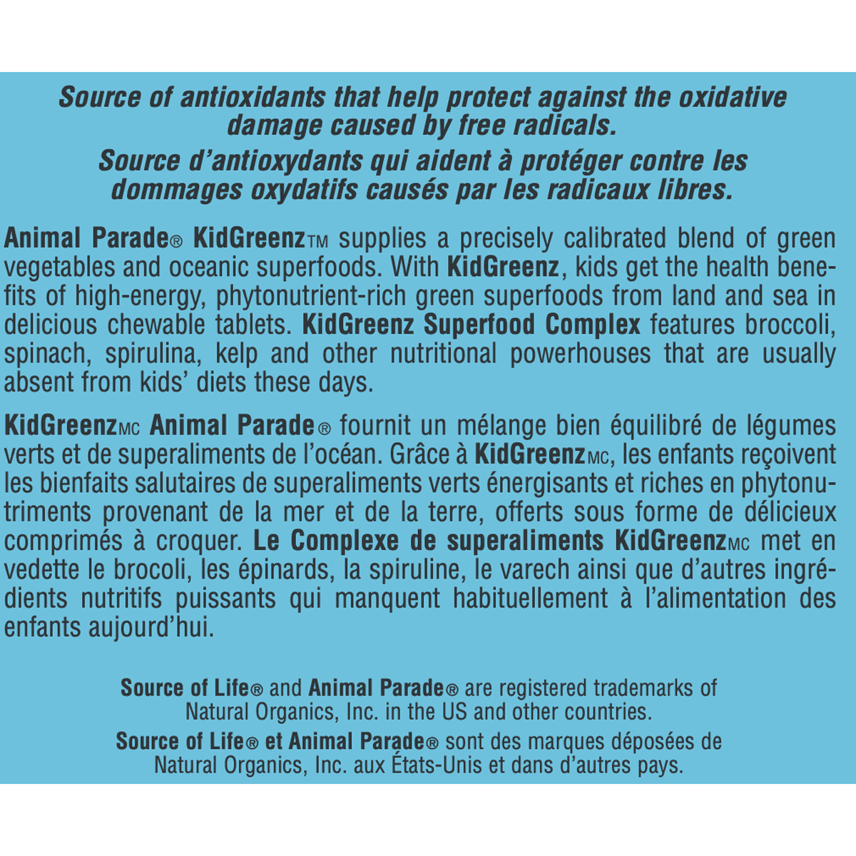 Animal Parade KidGreenz Tropical Fruit Flavor  Natures Plus