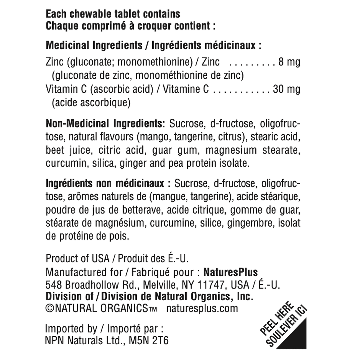 Animal Parade KidZinc, Tangerine  Natures Plus