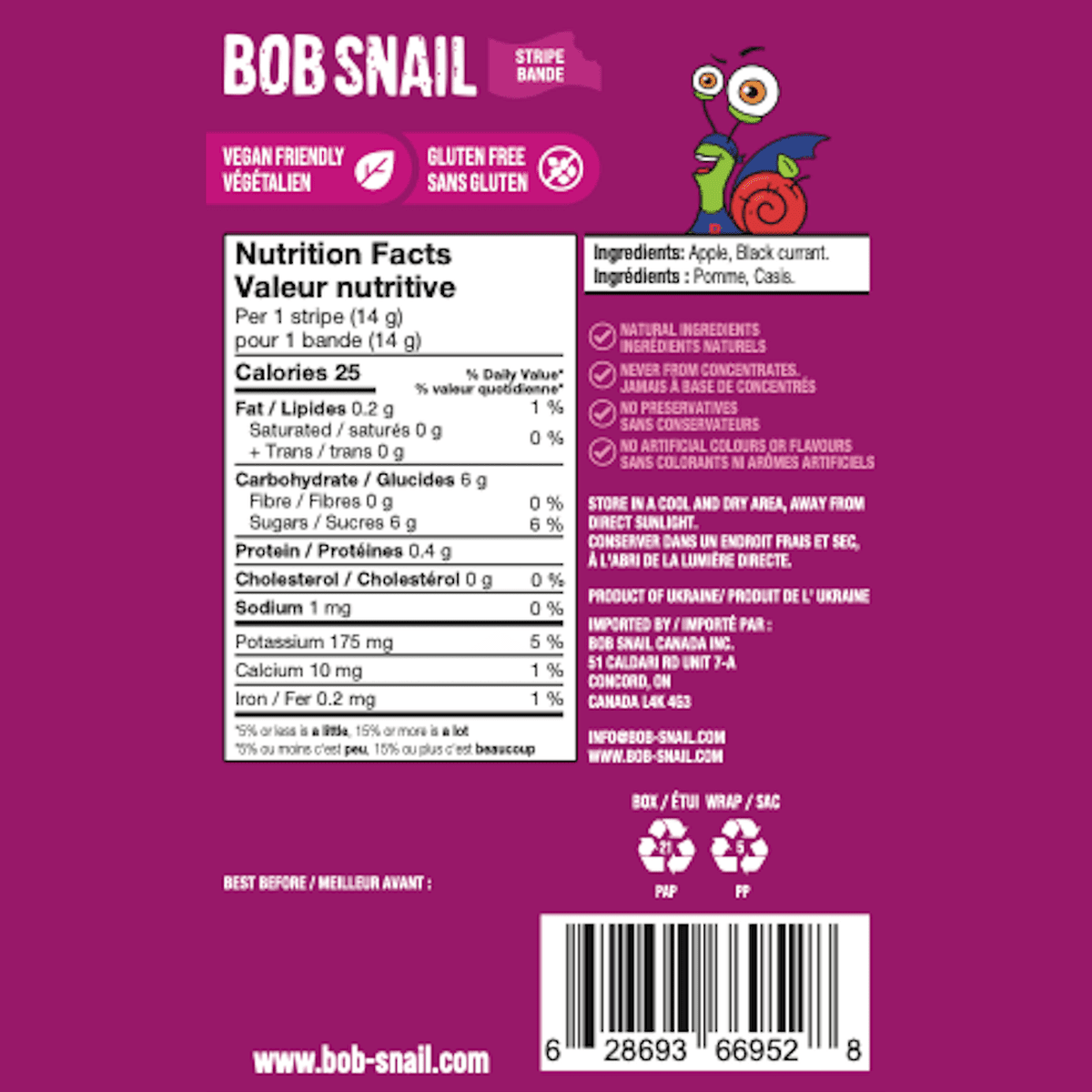 Apple-Black Currant Stripes  Bob Snail