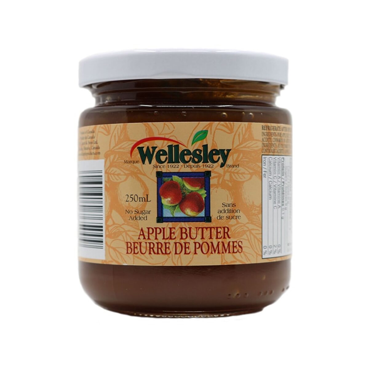 Apple Butter (No Sugar Added)  Wellesley 250ml