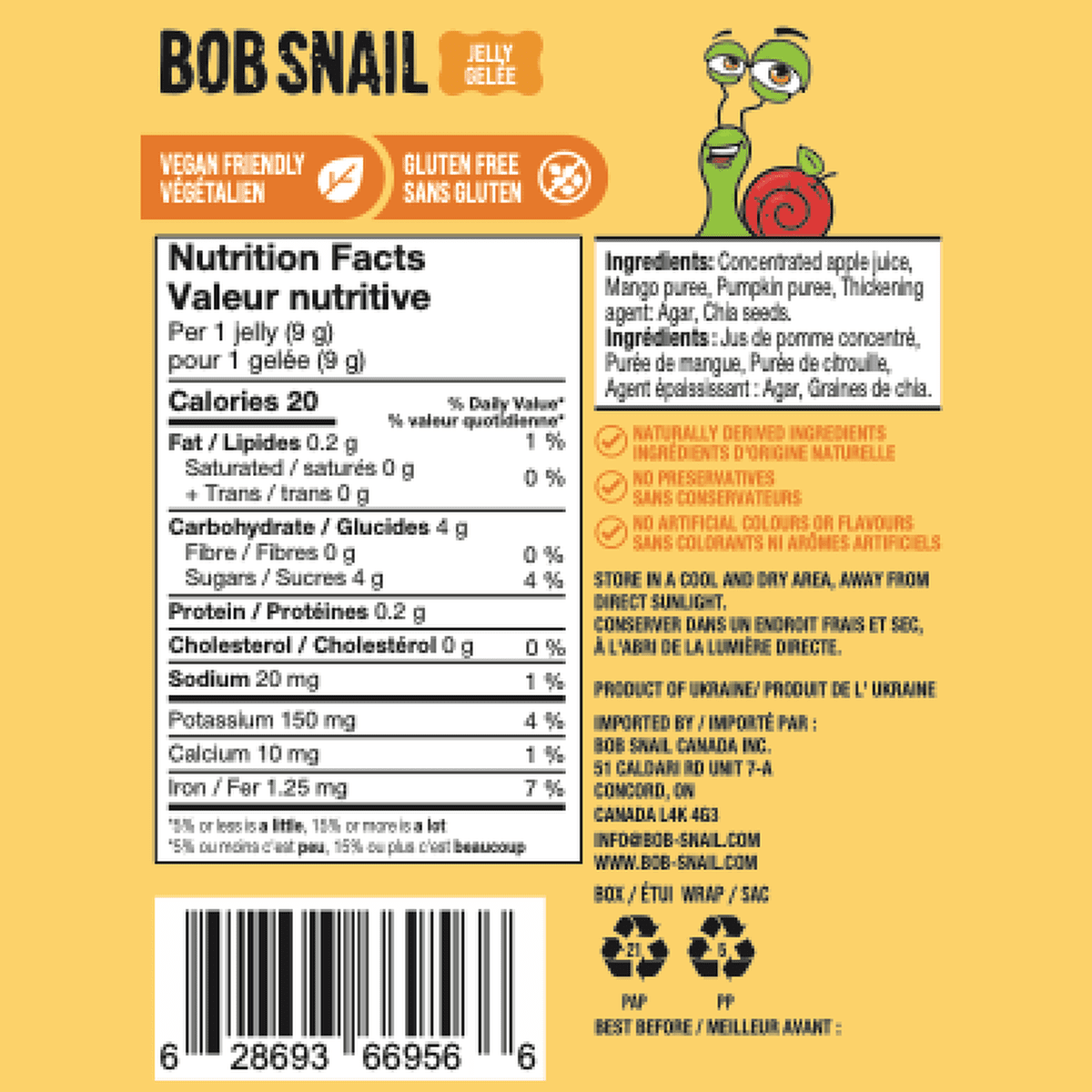 Apple-Mango-Pumpkin-Chia Jelly  Bob Snail