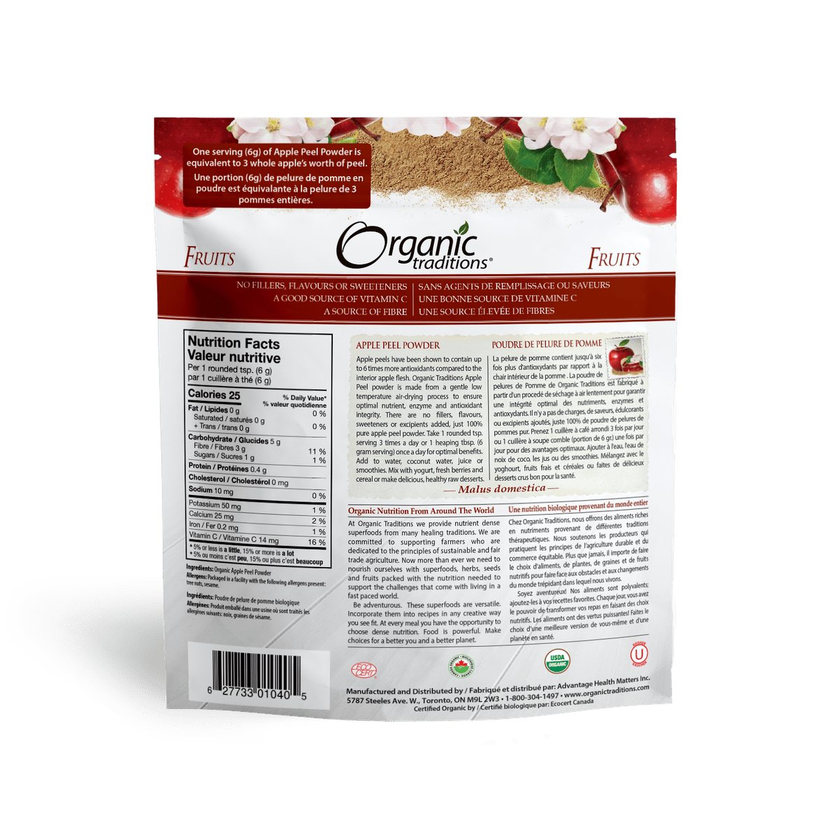 Apple Peel Powder  Organic traditions