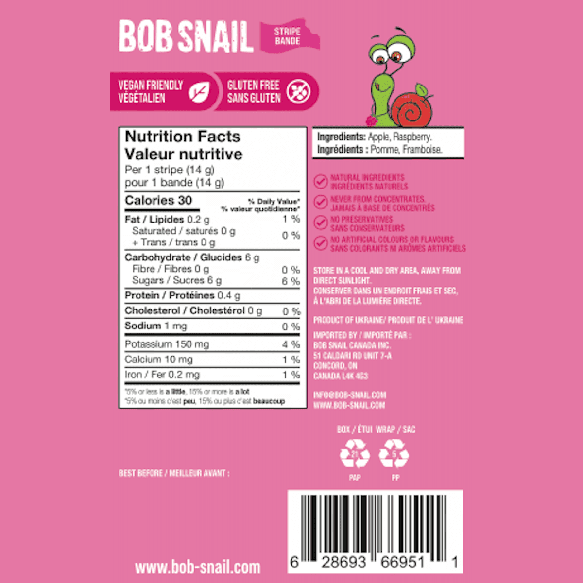 Apple-Raspberry Stripes  Bob Snail