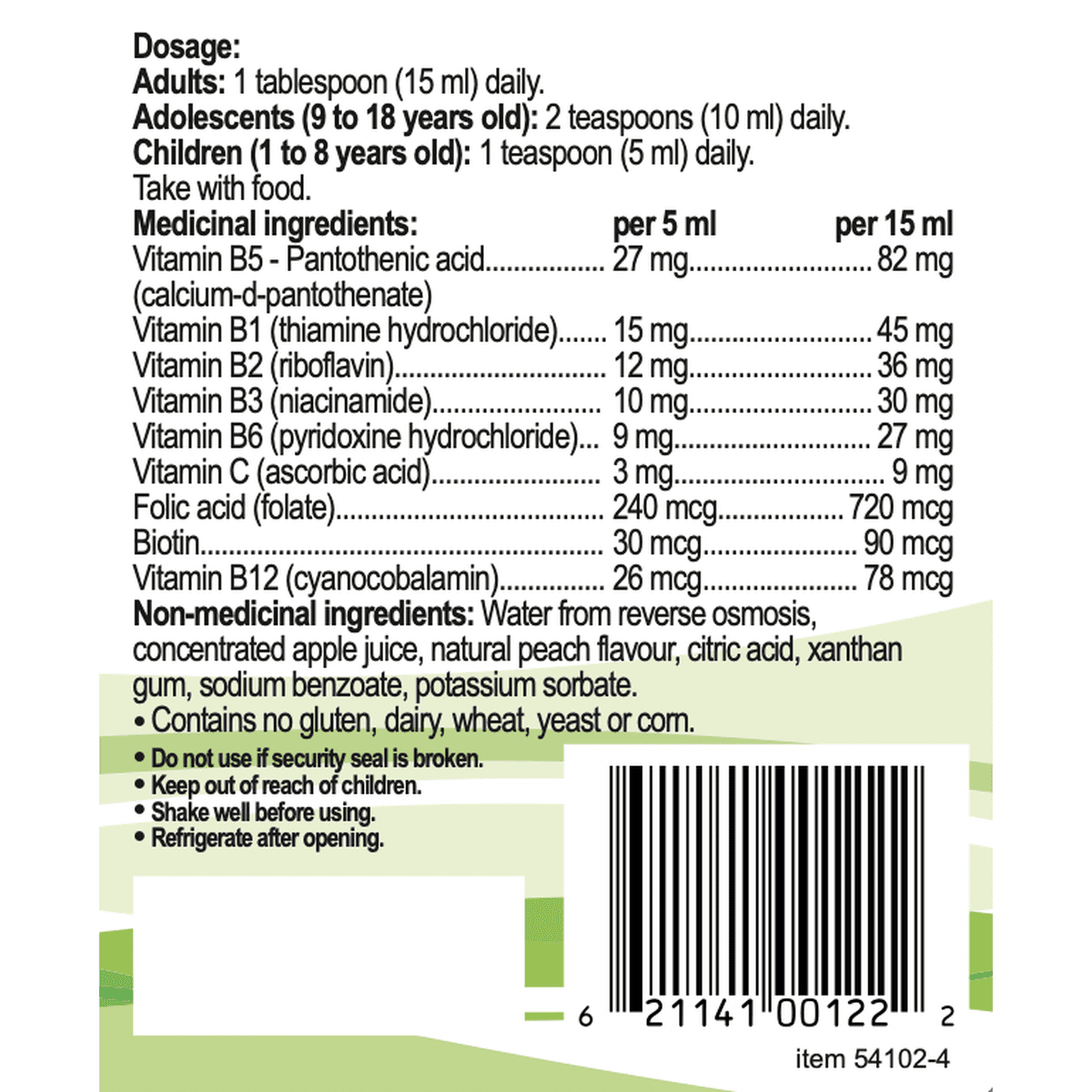 B-Complex Original Liquid Peach Apple  Land Art