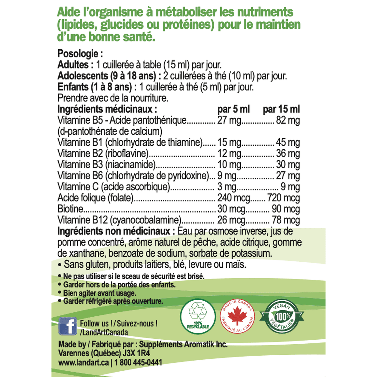 B-Complex Original Liquid Peach Apple  Land Art