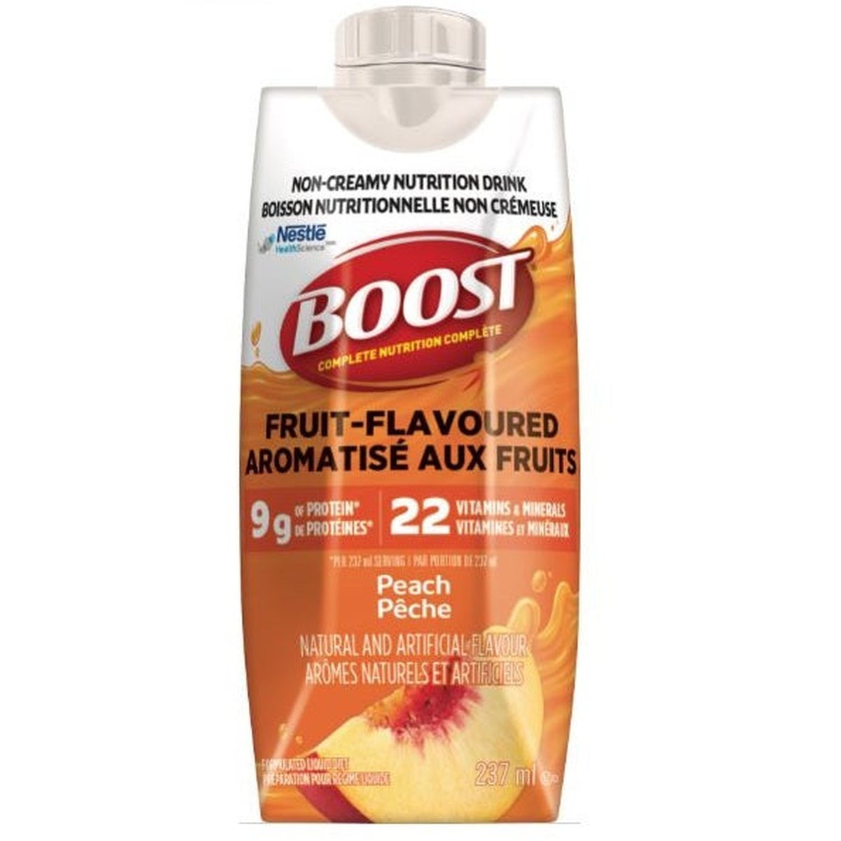 BOOST® Fruit Flavored Beverage  Nestle Health Science 24 x 237mL Peach