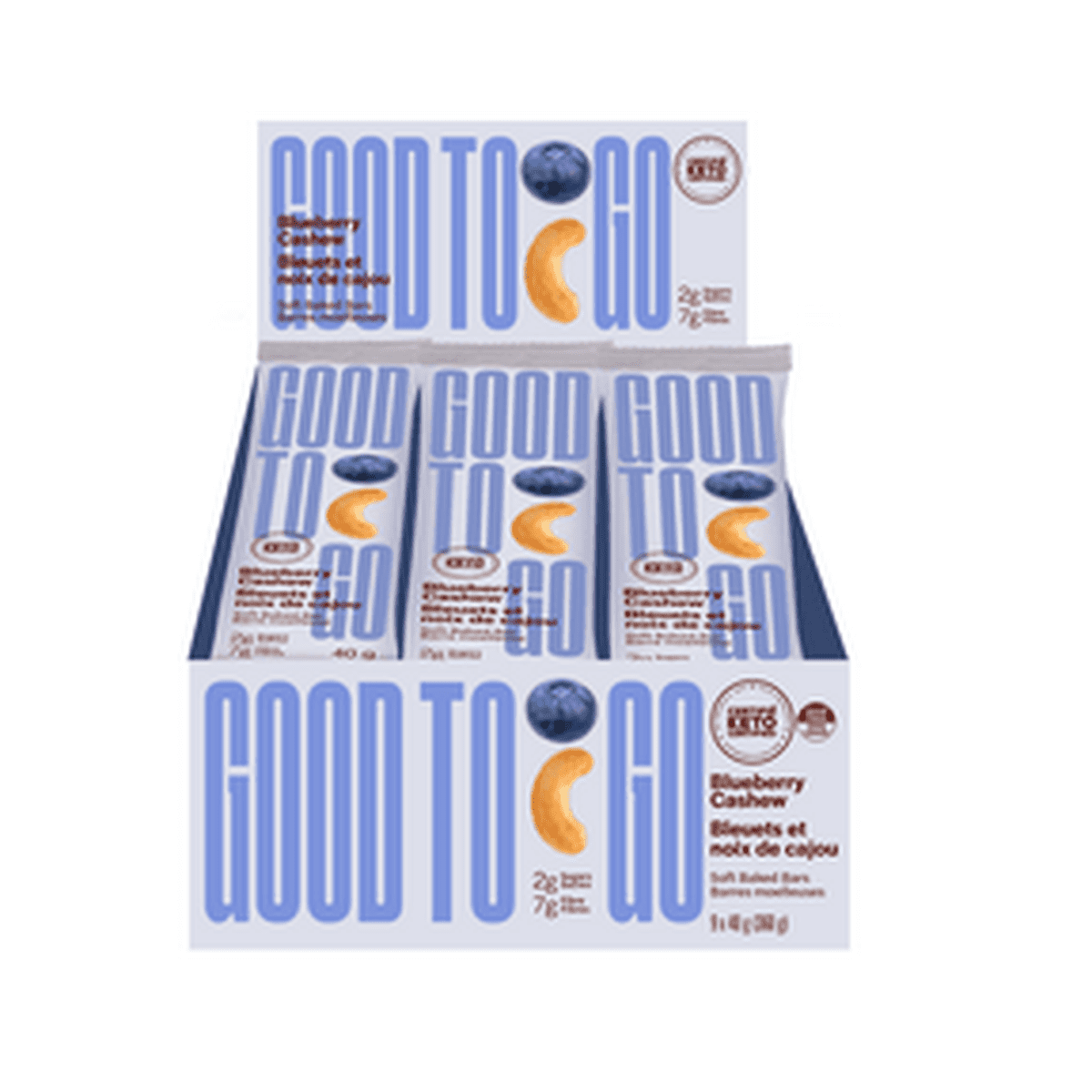 Blueberry Cashew Snack Bars  Good To Go 9 x 40g