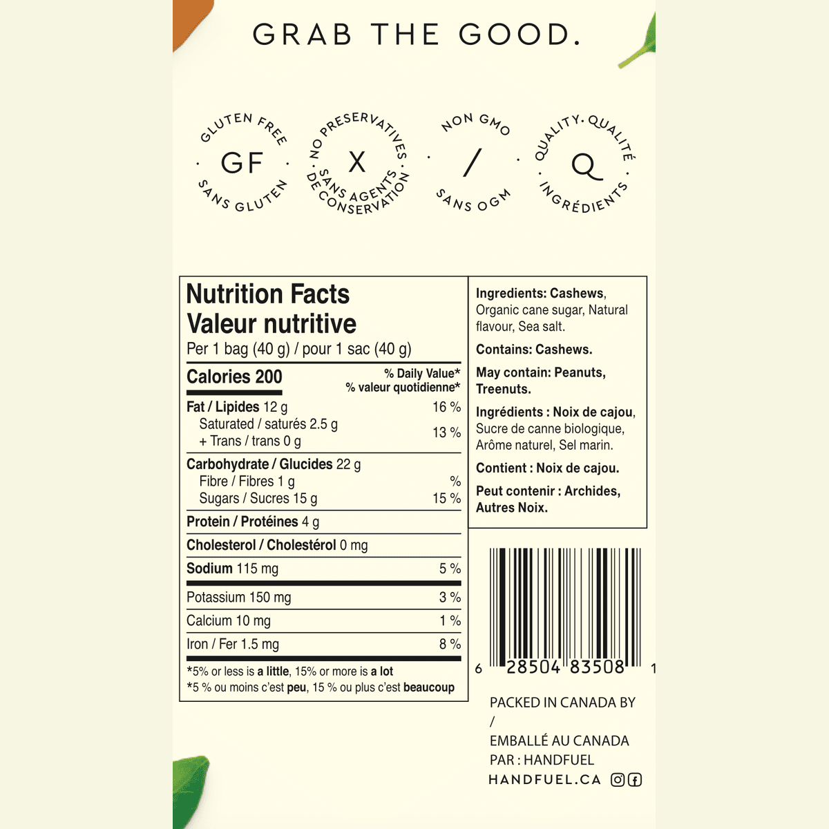 Cashews Salted Caramel  Handfuel