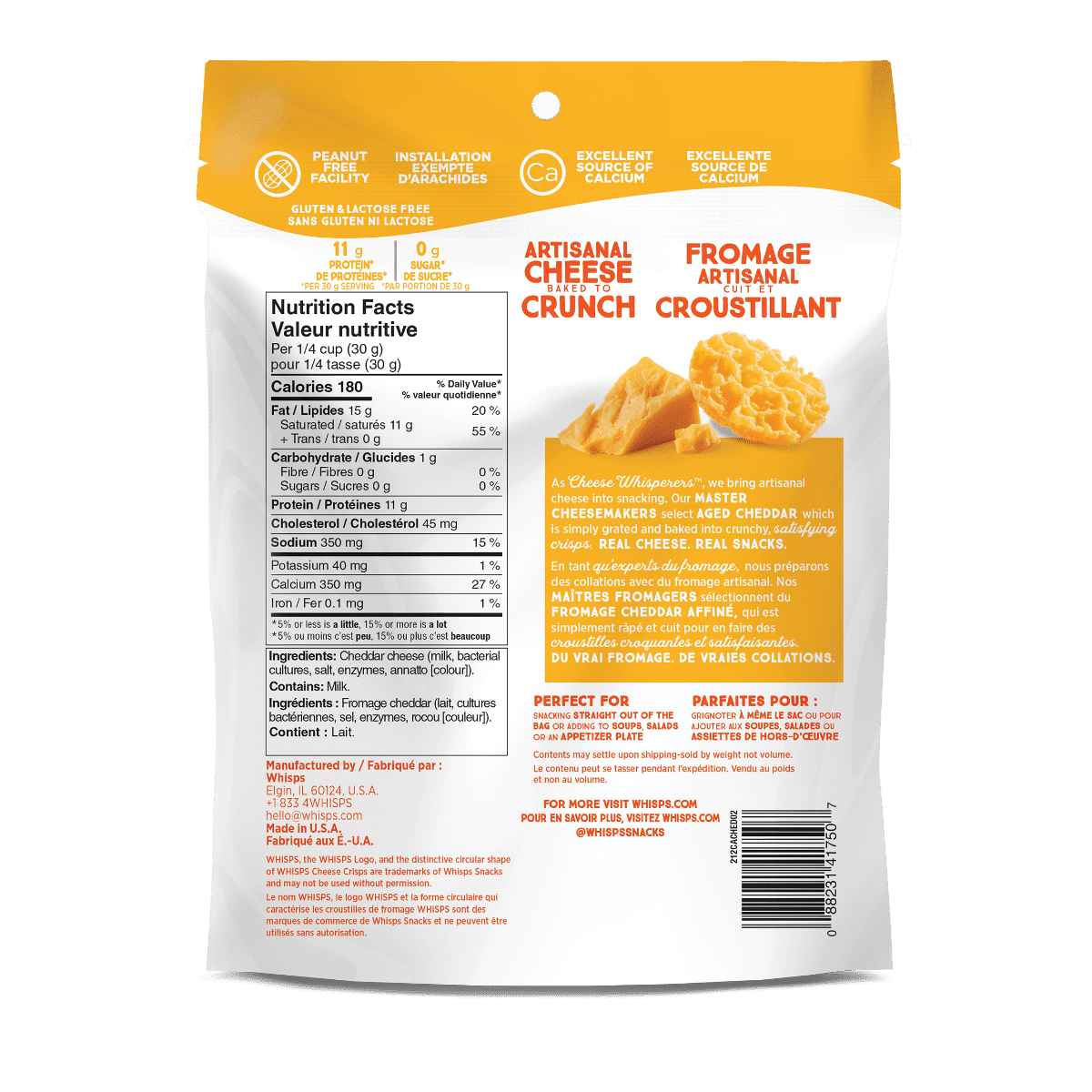 Cheddar Cheese Crisps  WHISPS