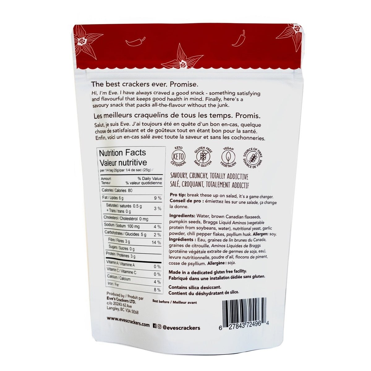 Chili Pepper Pumpkin Seed  Eve's Crackers