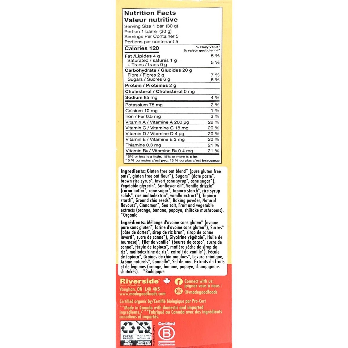 Soft Baked Oat Bars - Cinnamon Bun Flavour Made Good