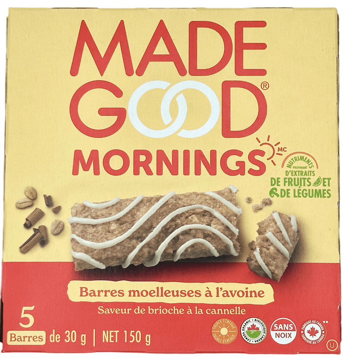 Soft Baked Oat Bars - Cinnamon Bun Flavour Made Good