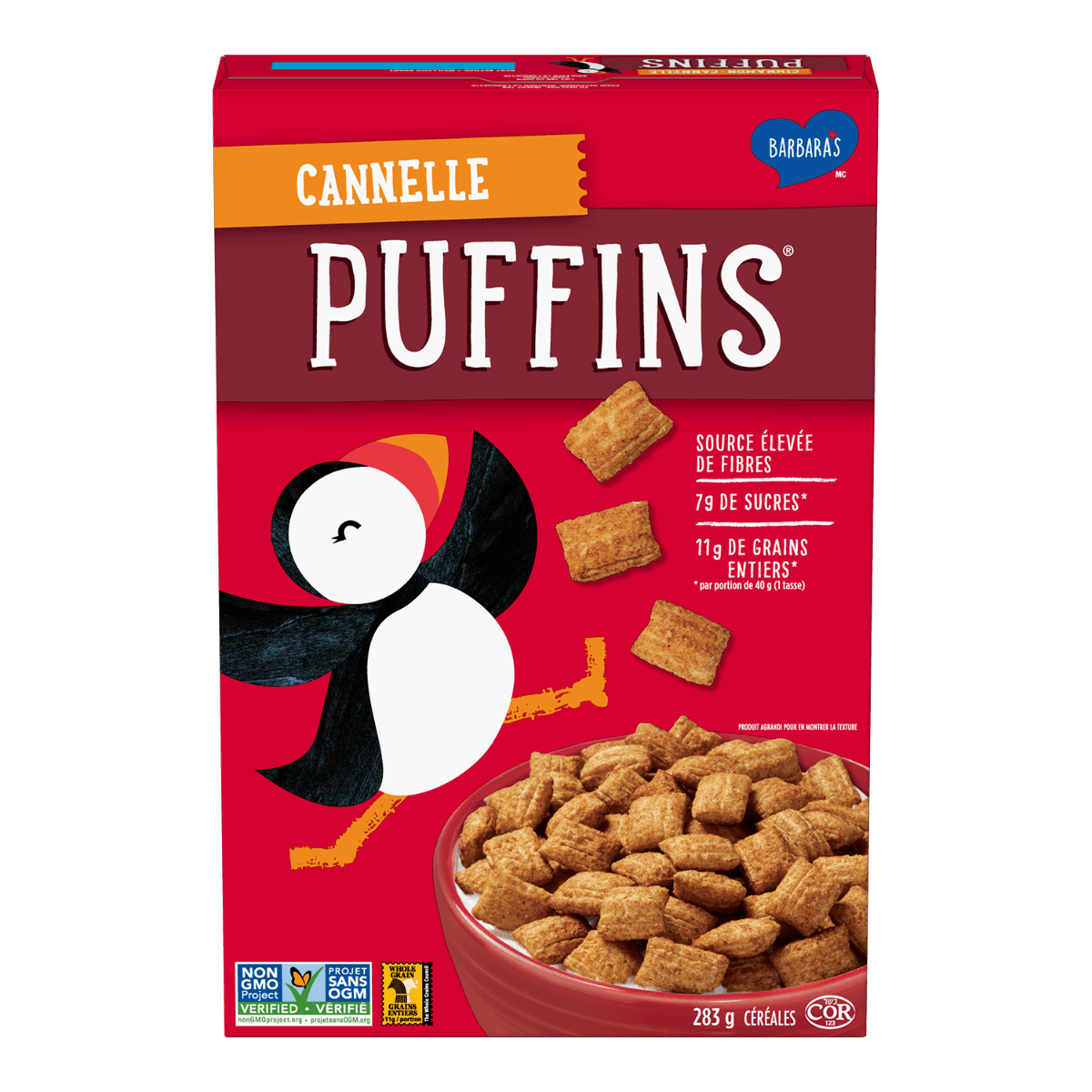 Cinnamon Puffins Cereal Barbara's