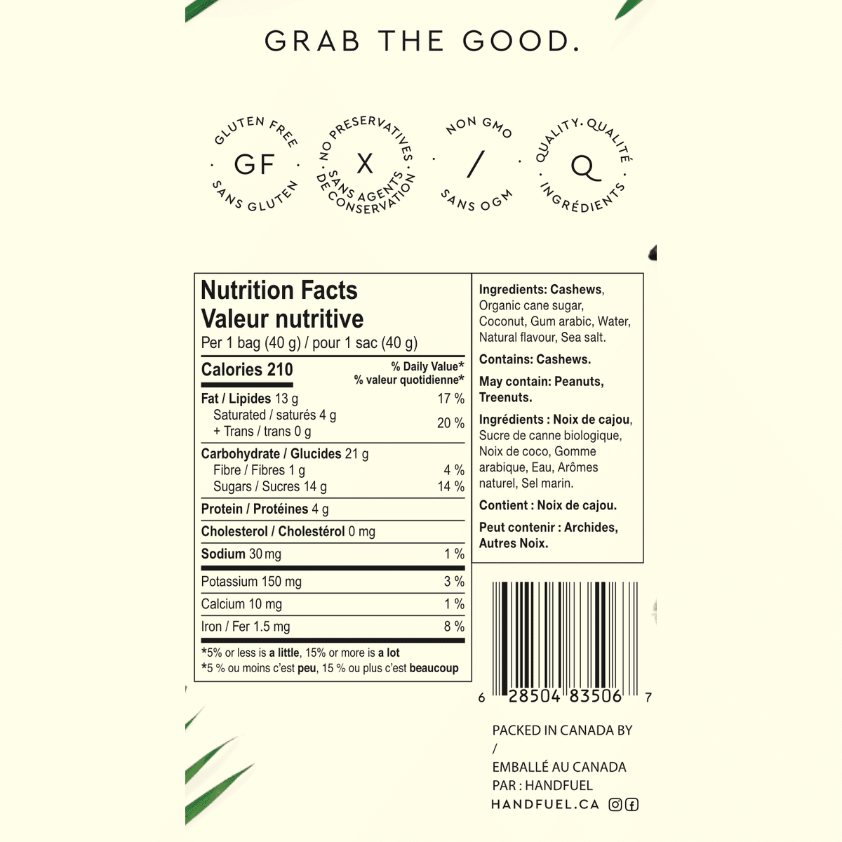 Coconut Cashews  Handfuel