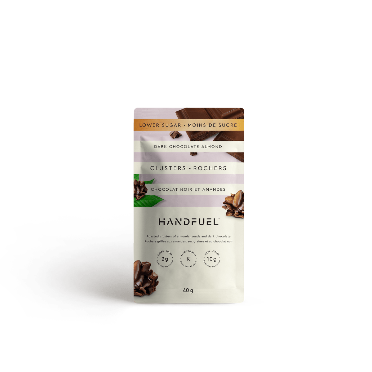 Dark Chocolate Almond Clusters  Handfuel 40g