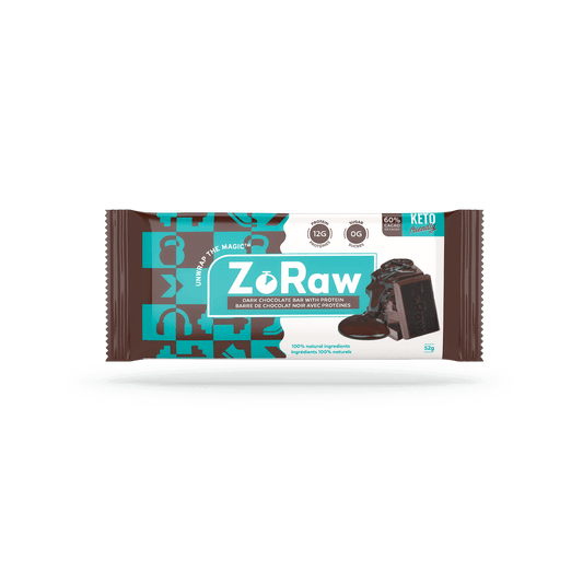 Dark Chocolate Bar With Protein  ZoRaw Chocolates