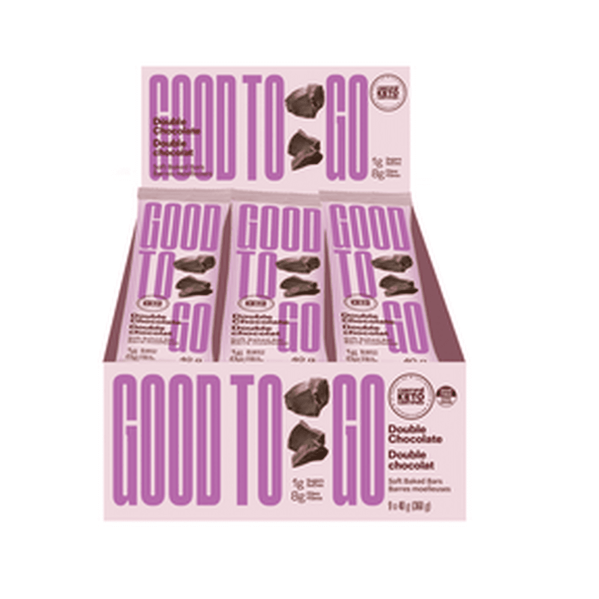 Double Chocolate Snack Bars  Good To Go 9 x 40g