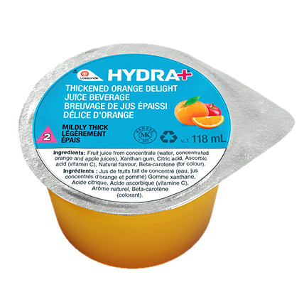Hydra+ Thickened Orange Delight Juice Beverage IDDSI 2  Lassonde Hydra+