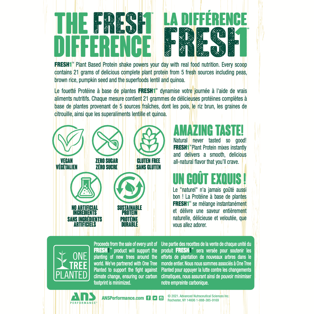 FRESH1 Vegan Protein Berry Bliss  ANS Performance