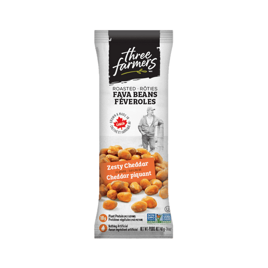 Fava Beans - Zesty Cheddar Snack Packs  Three Farmers