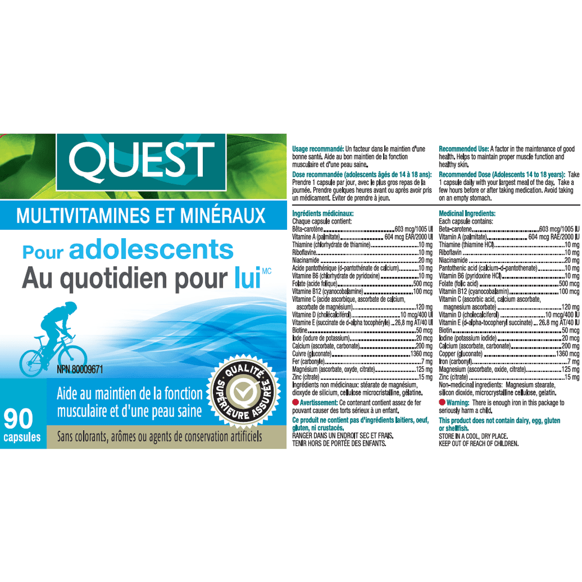 For Teen Boys His Daily One  Quest - The Quest For Health