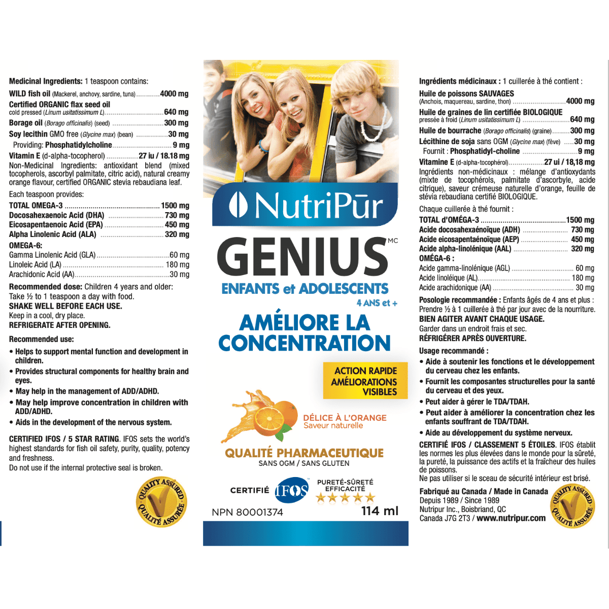 Genius Kids And Teens Liquid  Nutripur Inc