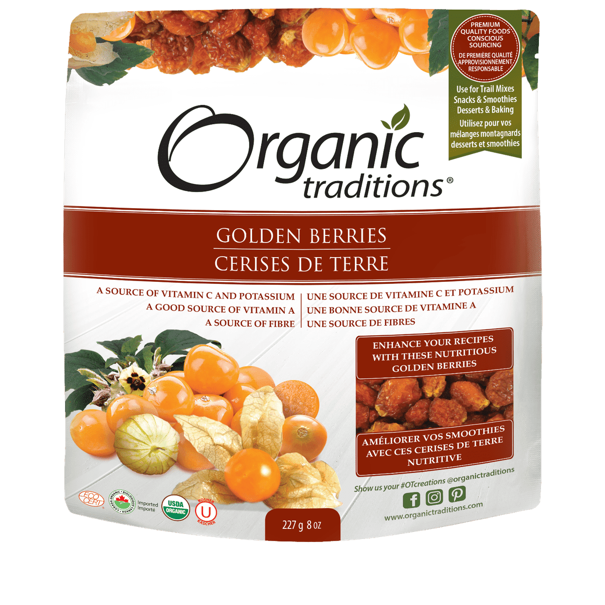 Golden (Inca) Berries  Organic traditions 227g