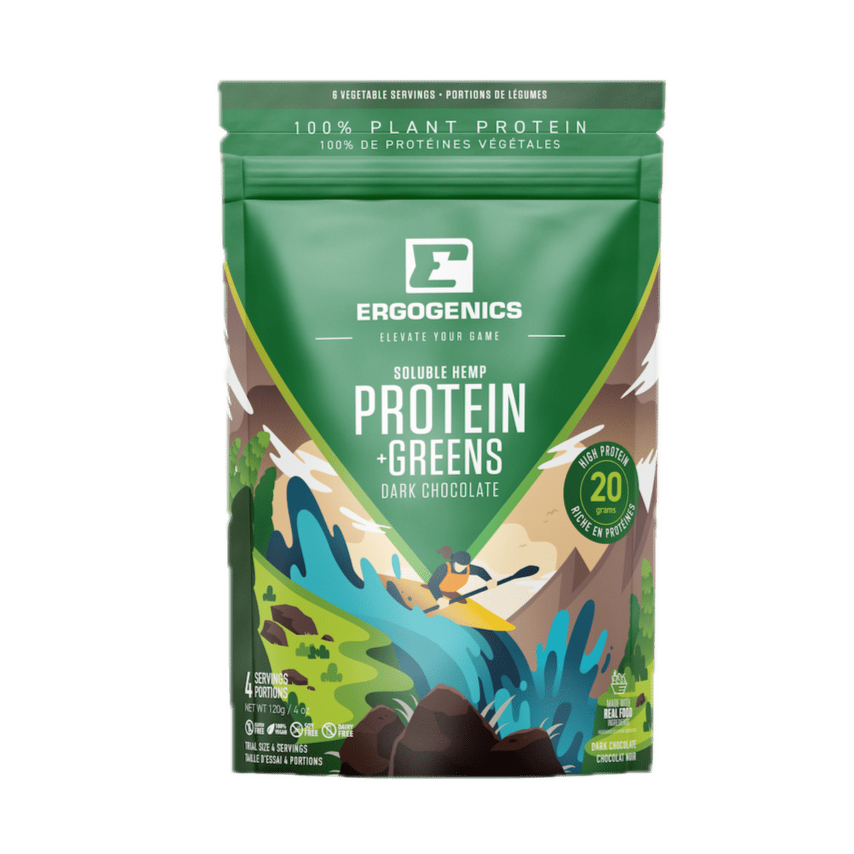 Hemp Protein+Greens - Chocolate  Ergogenics Nutrition