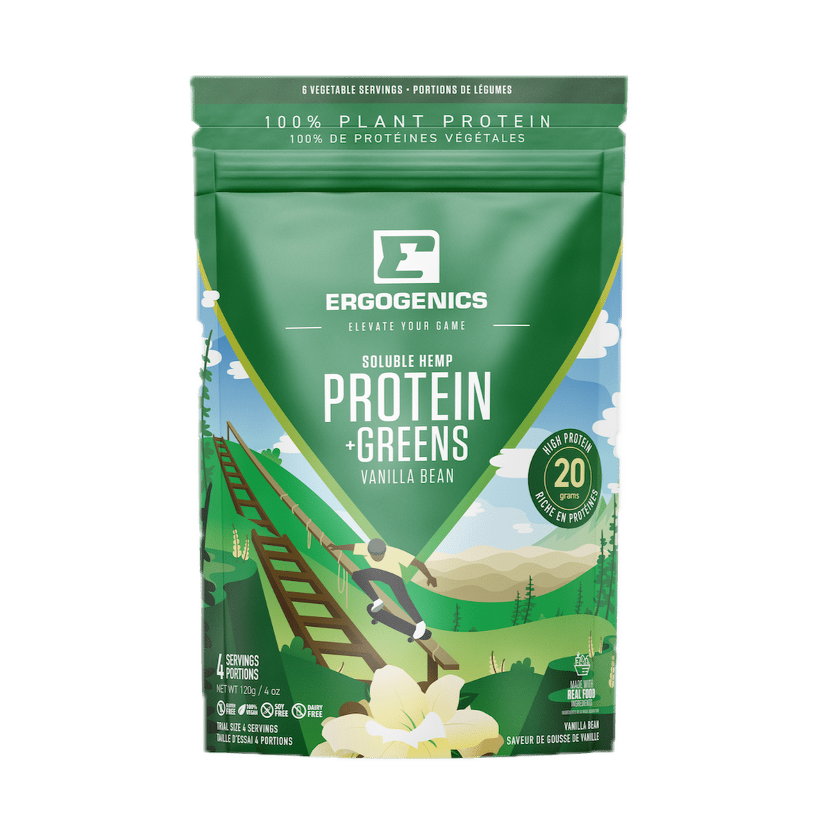 Hemp Protein+Greens - Vanilla  Ergogenics Nutrition