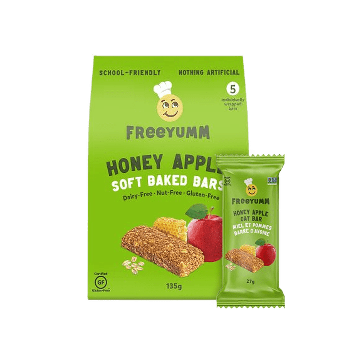 Honey Apple Soft Baked Bars FreeYumm