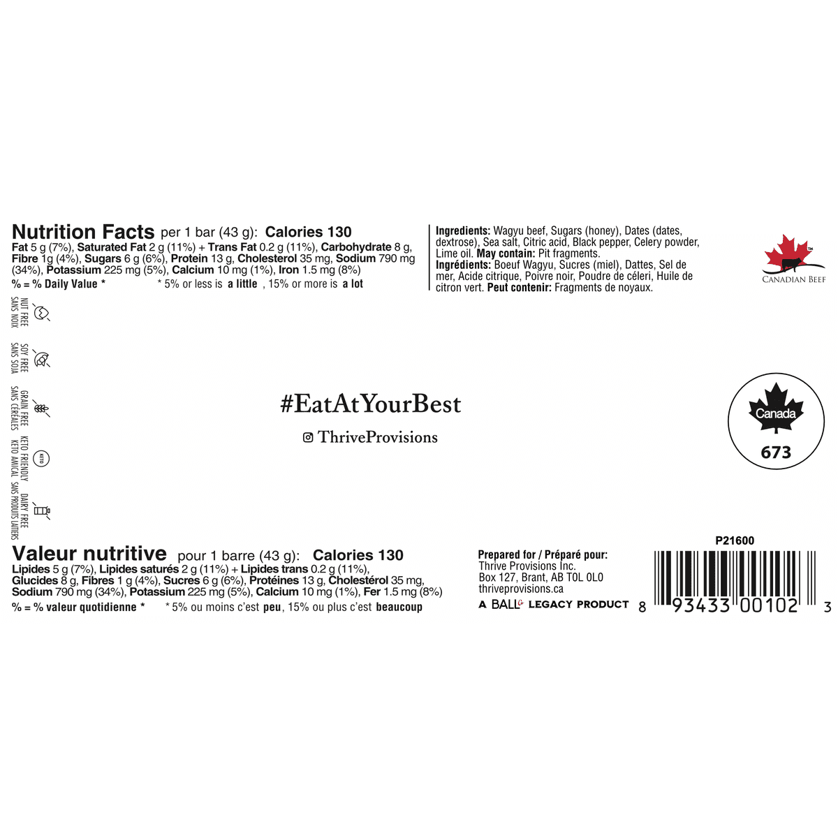 Honey Lime & Black Pepper  Thrive Provisions