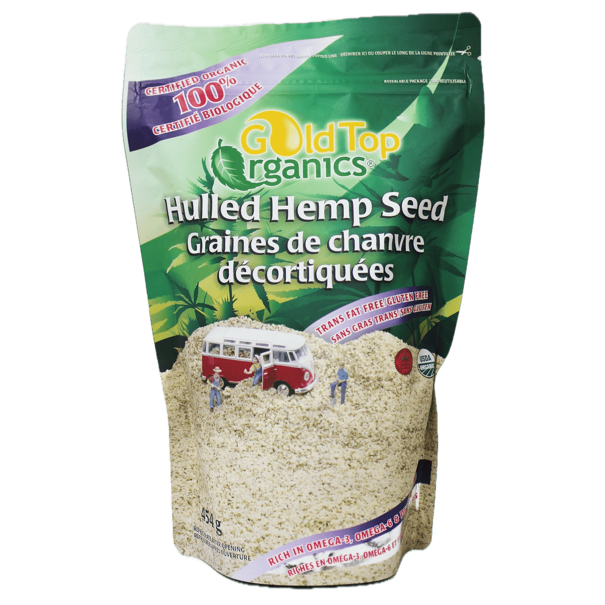 Hulled Hemp Seed Organic  Gold Top Organics