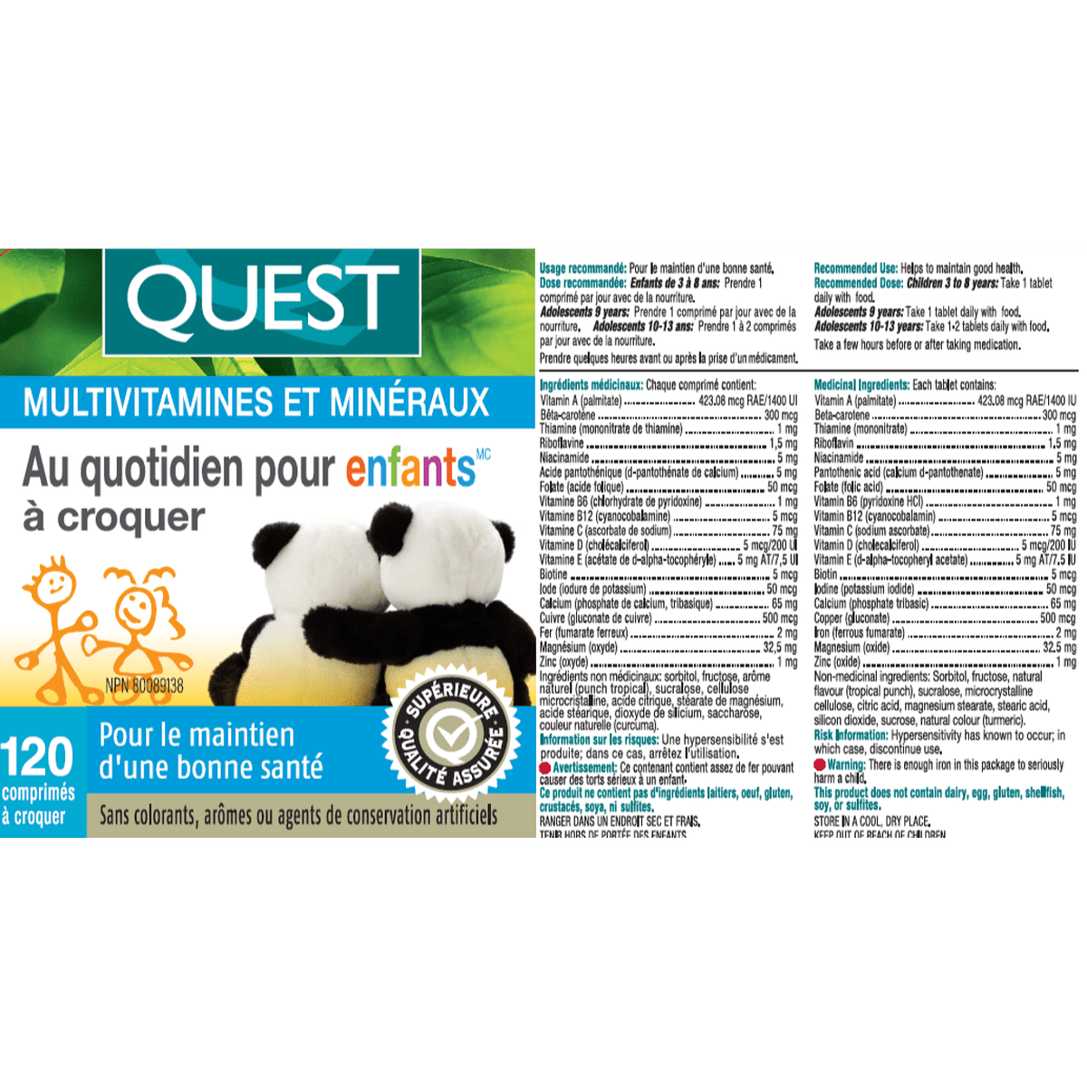 Kid's Daily One Chewable Multi  Quest - The Quest For Health