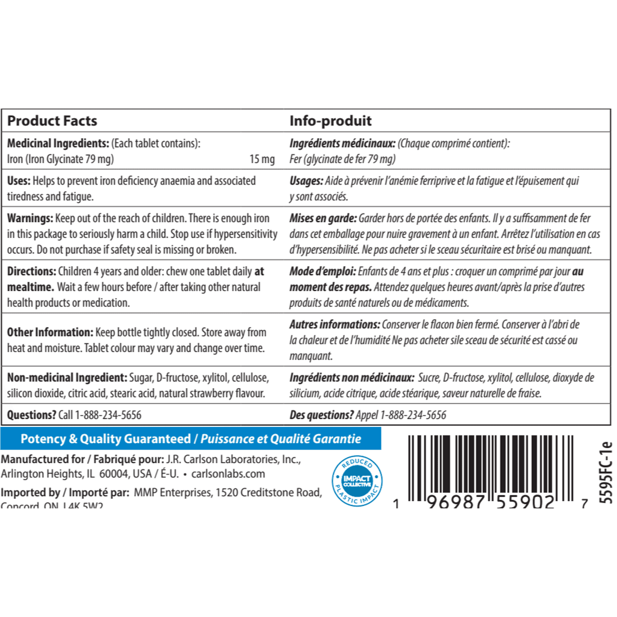 Kids Chewable Iron Carlson Laboratories