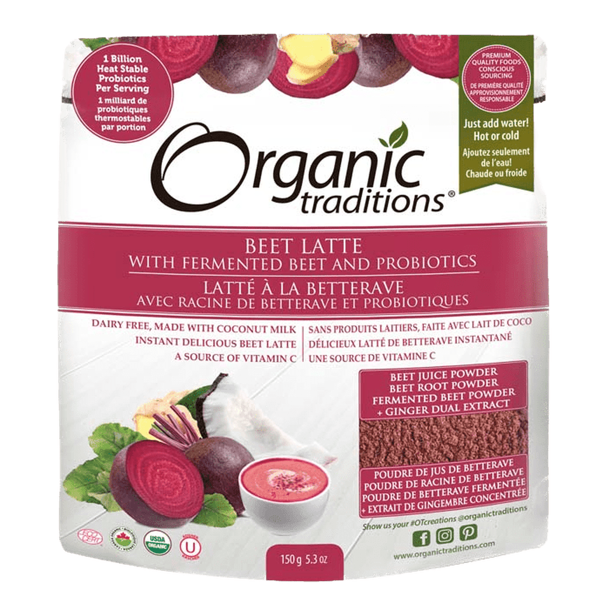 Latte - Beet With Probiotics  Organic traditions