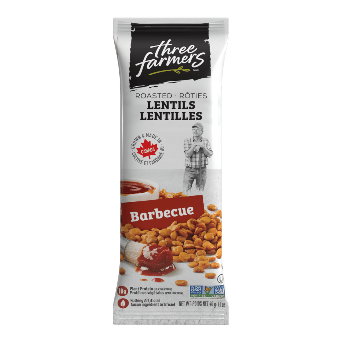 Lentils - BBQ Snack Packs  Three Farmers