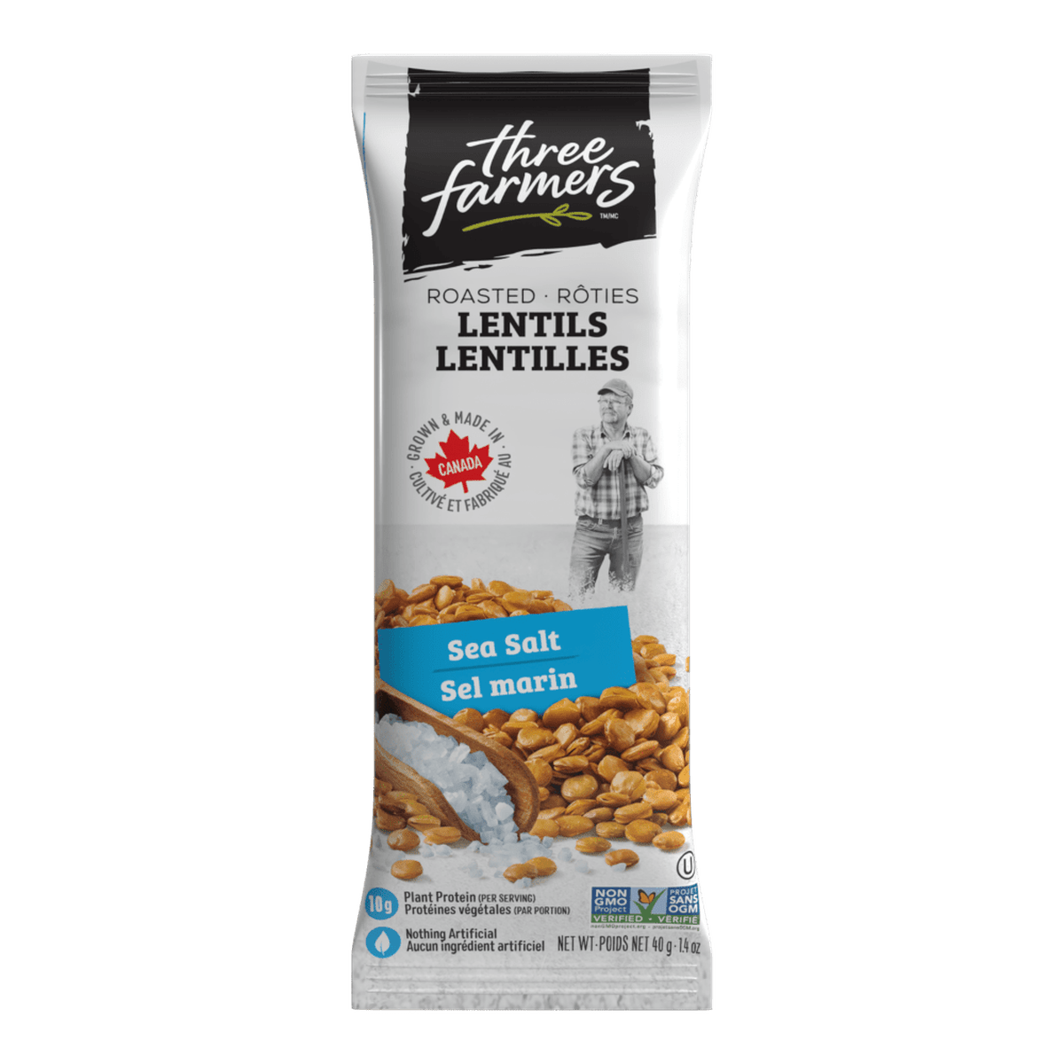 Lentils - Sea Salt Snack Packs  Three Farmers