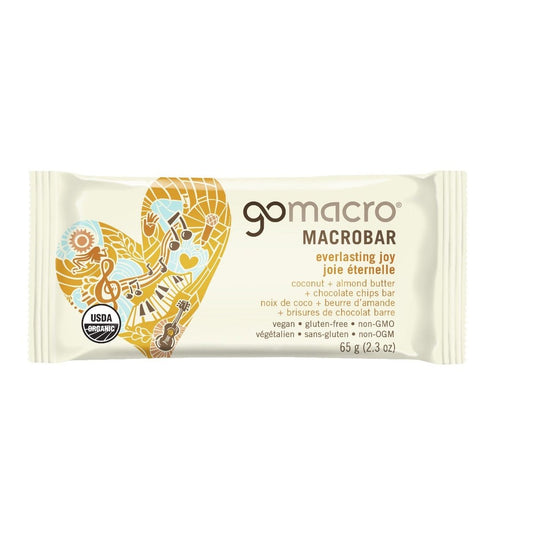 MACROBAR  Everlasting Joy Coconut + Almond Butter Chocolate Chips Bar  GoMacro