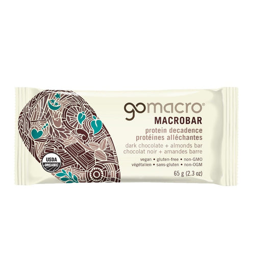 MACROBAR Protein Decadence Dark Chocolate + Almonds Bar  GoMacro