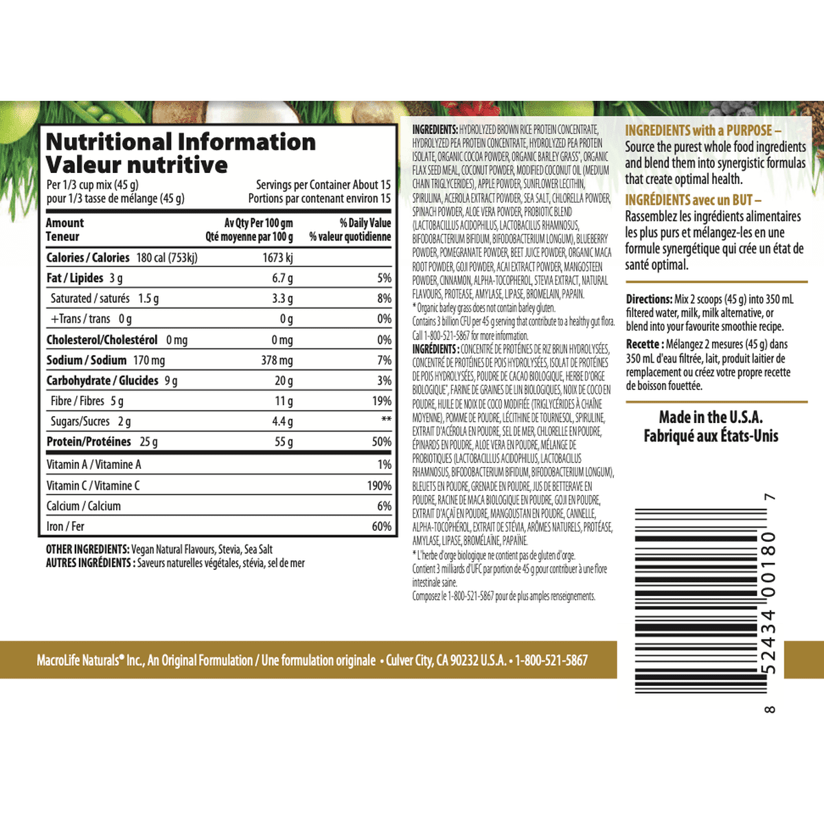 MacroMeal Vegan Chocolate  MacroLife Naturals