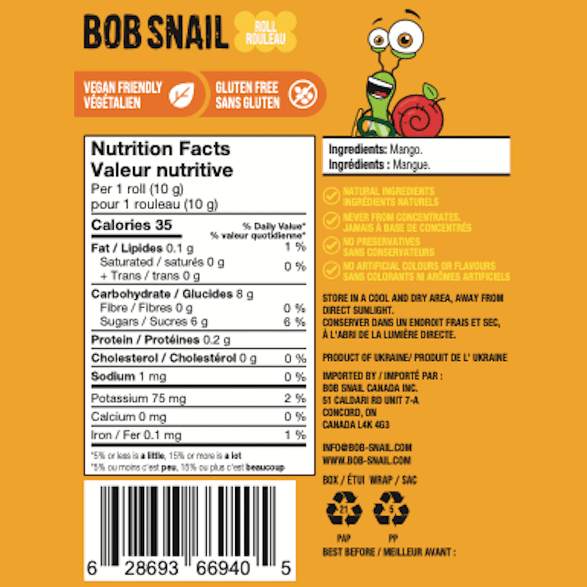 Mango Rolls  Bob Snail