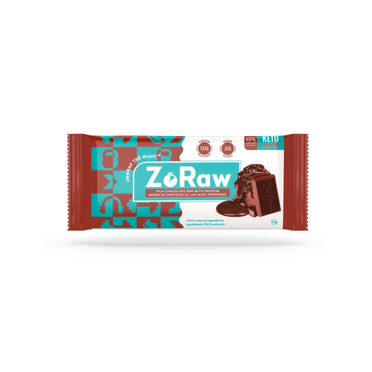 Milk Chocolate Bar with Protein ZoRaw Chocolates