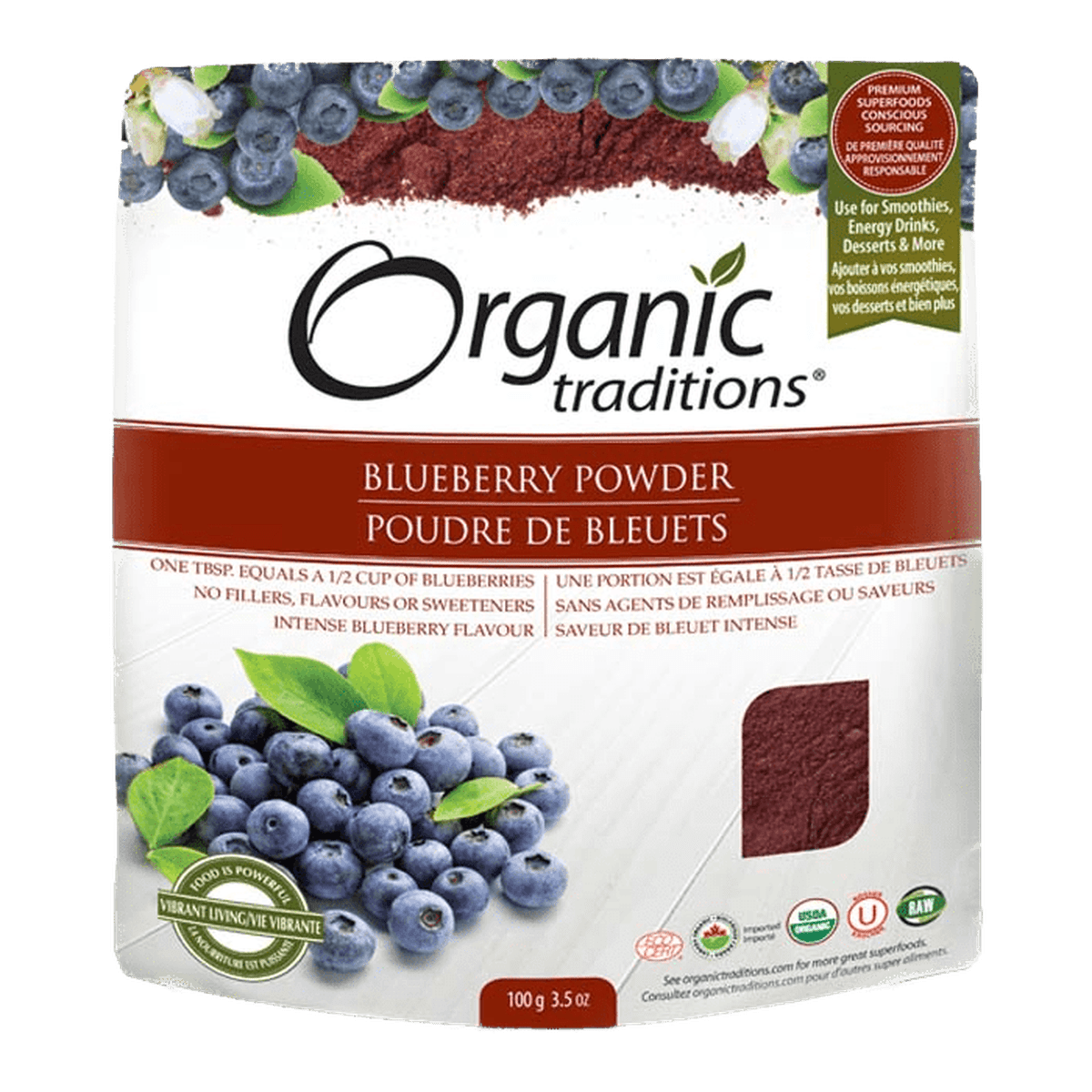 Organic Blueberry Powder  Organic traditions